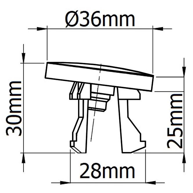 Rozeta umývadlová plná T3030