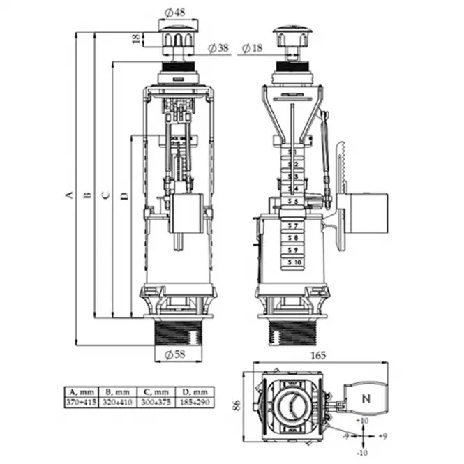 2-funkčný vypúšťací ventil  Duo chróm 23182