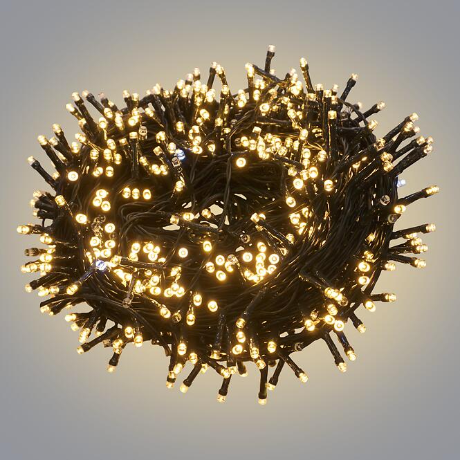 Vianočné LED svetielka 600l vonkajšie trans+tim+flesh 50/21/fle/ww