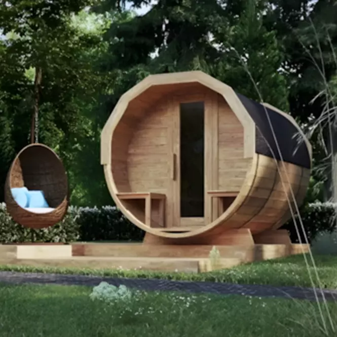 Exteriérová sauna s terasou 2,4 m