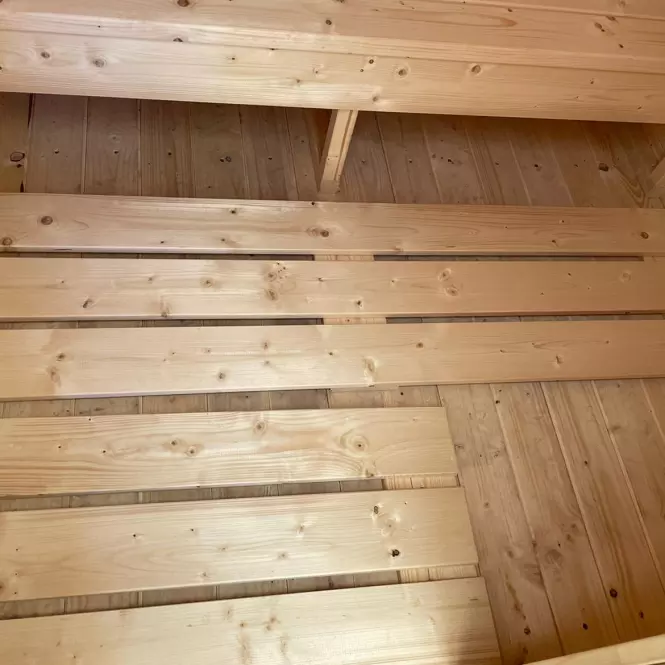 Exteriérová štvorcová sauna 2x2 m