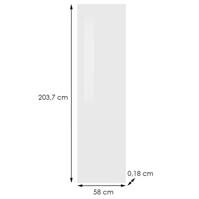 Panel bočný dolný Campari 203.7/58 biely lesk,2
