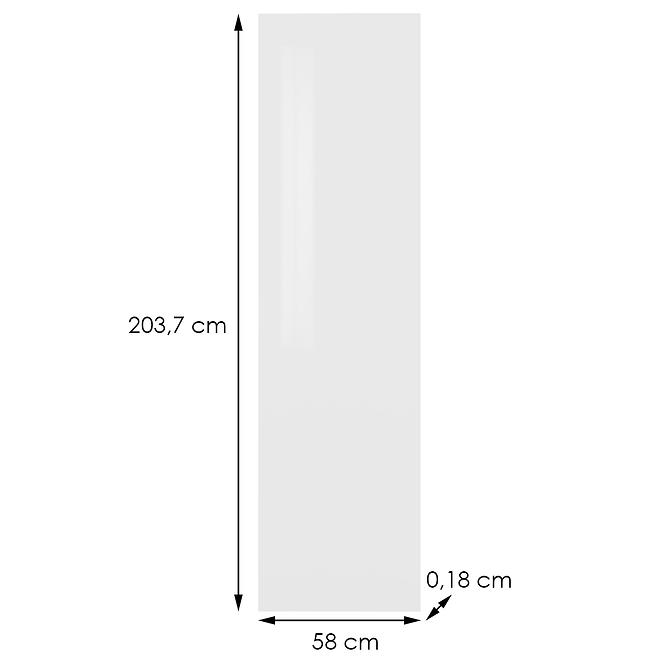 Panel bočný dolný Campari 203.7/58 biely lesk,2