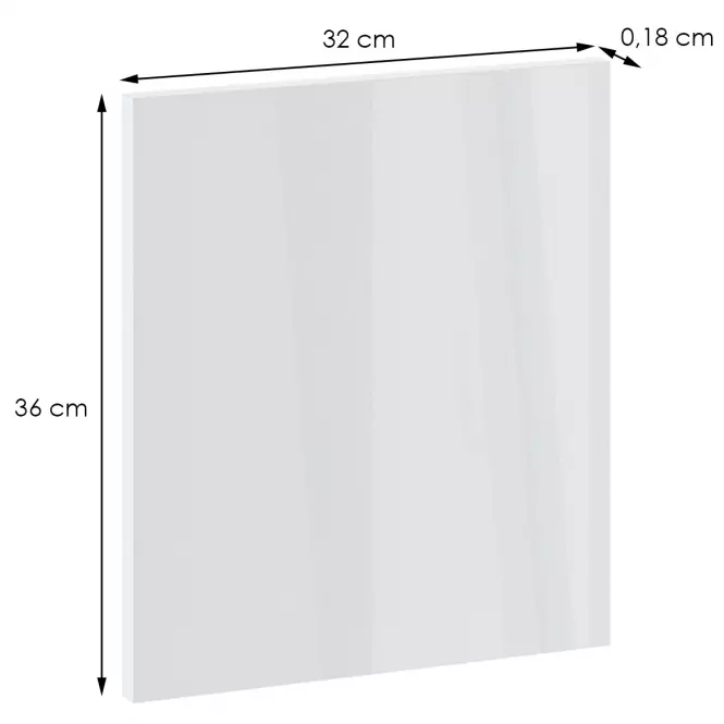 Panel bočný horný Campari 36/32 biely lesk