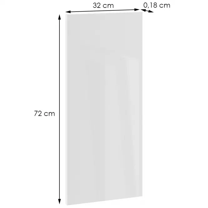 Panel bočný horný Campari 72/32 biely lesk