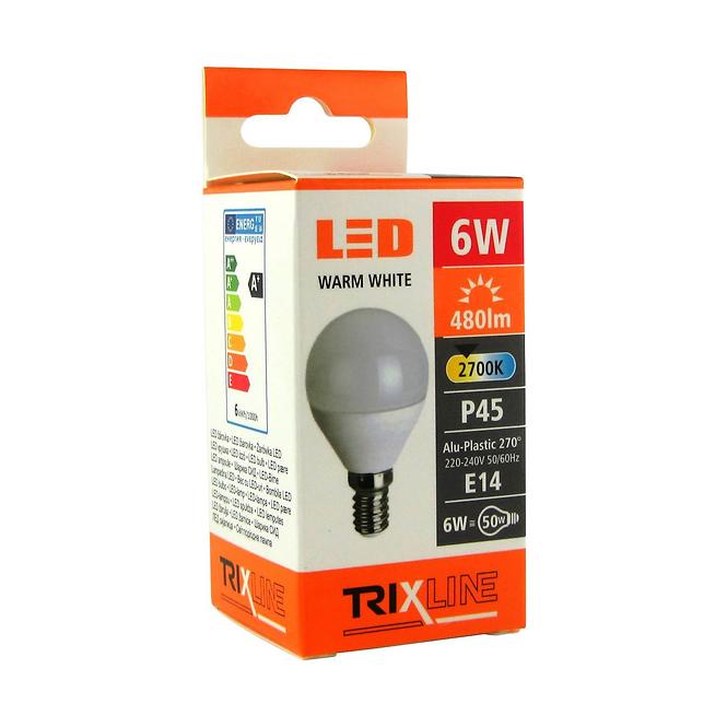 Žiarovka BC 6W TR LED E14 G45 2700K TRIXLINE