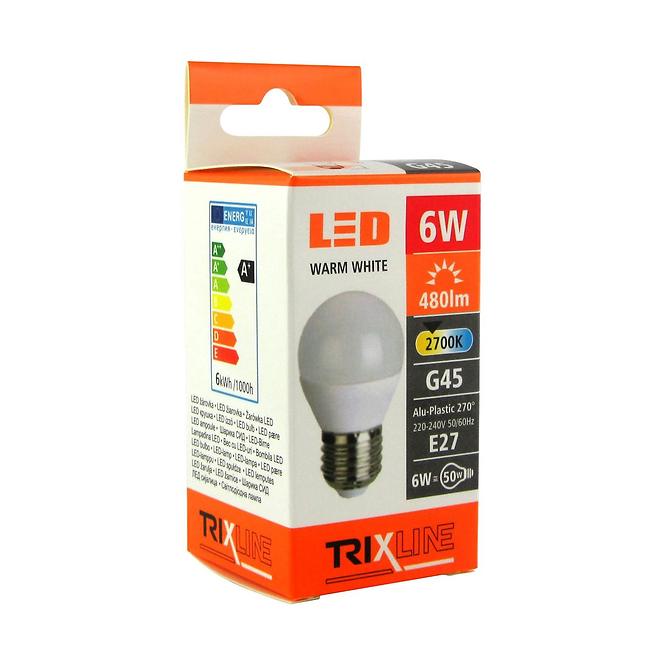 Žiarovka BC 6W TR LED E27 G45 2700K TRIXLINE