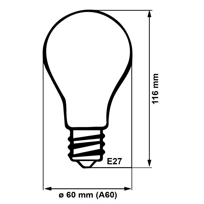 Žiarovka BC 12W TR LED E27 A60 2700K TRIXLINE