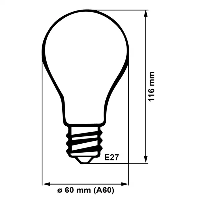 Žiarovka BC 12W TR LED E27 A60 2700K TRIXLINE,4