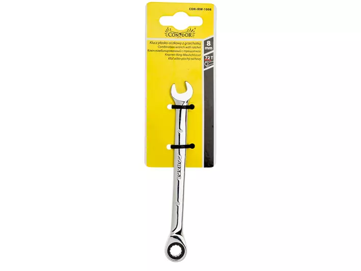 Kľúč račňový očkoplochý 8 mm CON-IRW-1008,2