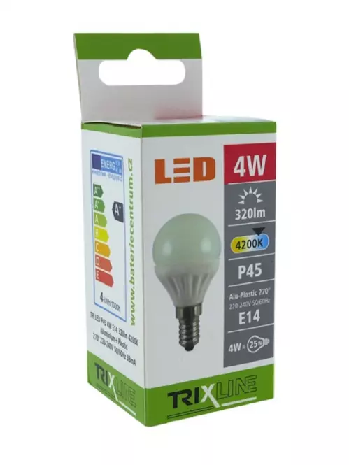 Žiarovka BC 4W TR LED E14 P45 320LM 4200K-PLASTIC,2