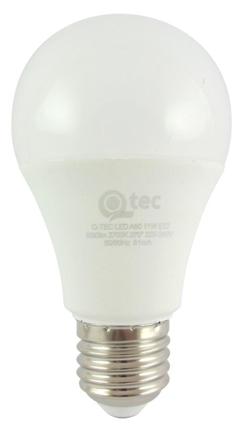 Žiarovka QTEC 11W LED E27 2700K A60