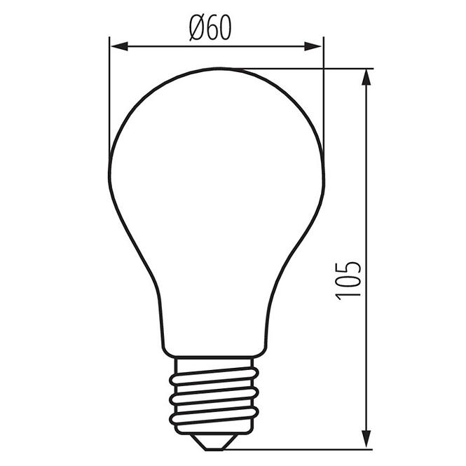 Žiarovka FILAMENT XLED A60 E27 4.5W WW 29600