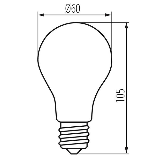 Žiarovka FILAMENT XLED A60 E27 8W WW 29604