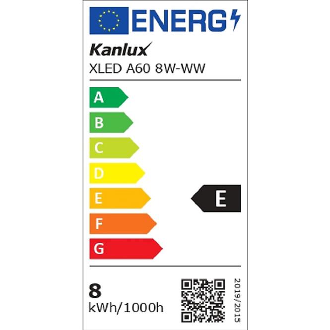 Žiarovka FILAMENT XLED A60 E27 8W WW 29604