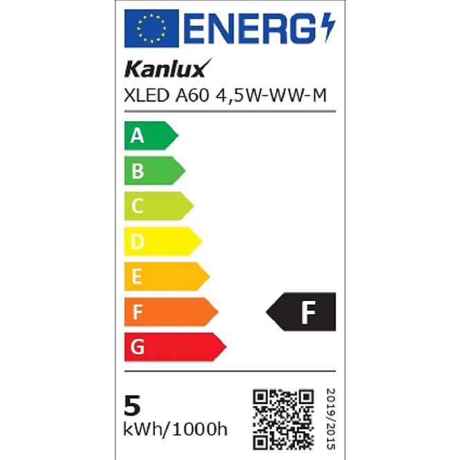 Žiarovka XLED A60 E27 4.5W WW M 29607