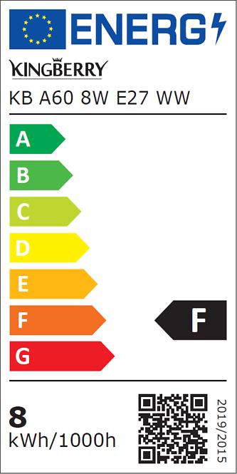 Žiarovka Led KB A60 E27 8W 3000K 30604