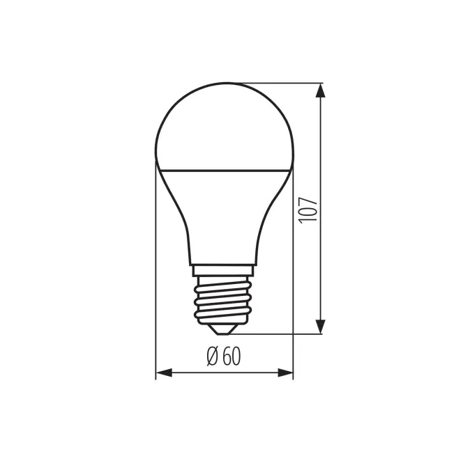 Žiarovka LED KB A60 E27 8W 4000K 30605,2