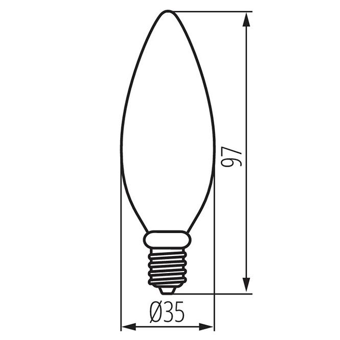 Žiarovka FILAMENT XLED C35 E14 2.5W WW 29617