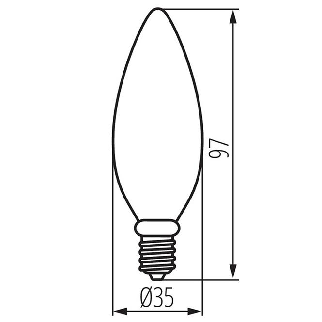 Žiarovka FILAMENT XLED C35 E14 4.5W WW 29618