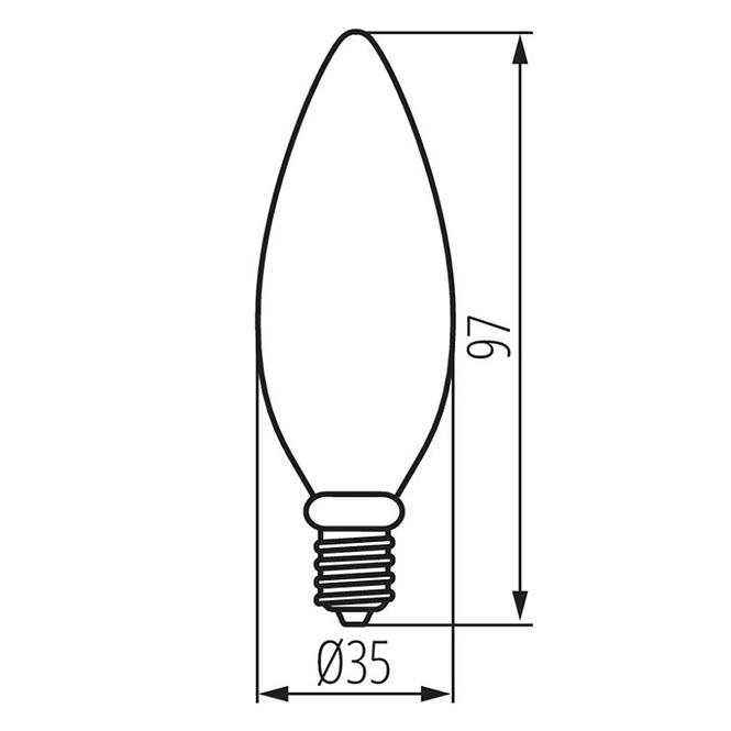 Žiarovka FILAMENT XLED C35 E14 4.5W NW 29619