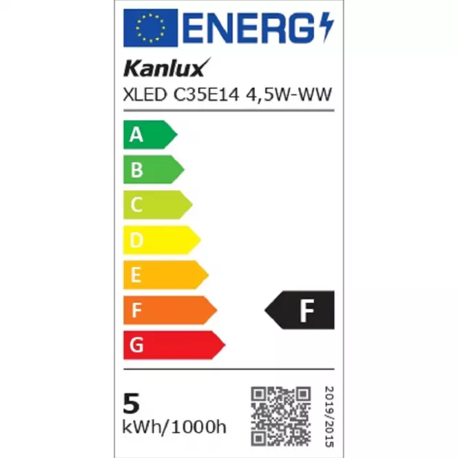 Žiarovka XLED C35 E14 4.5W WW M 29620,6