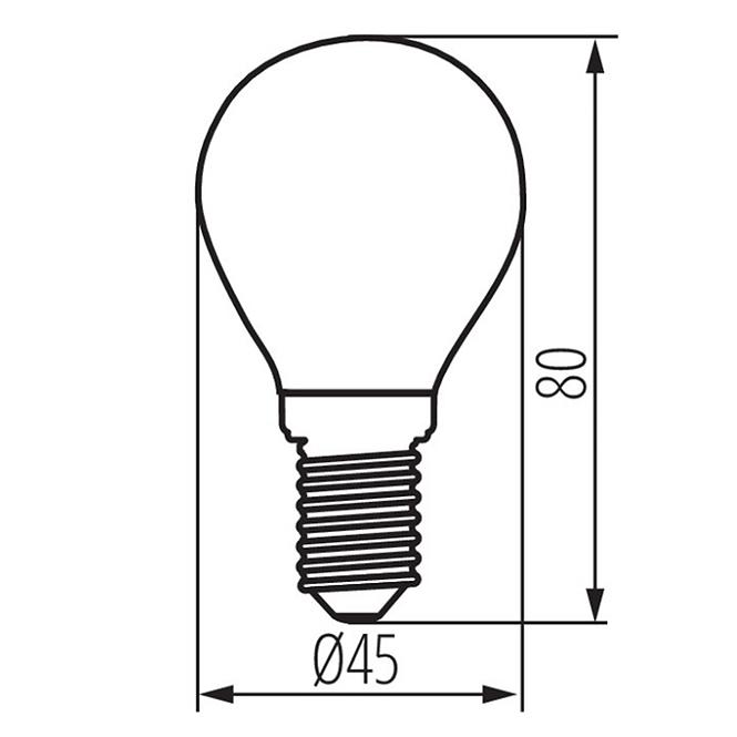 Žiarovka FILAMENT G45 E14 4.5W WW 29624