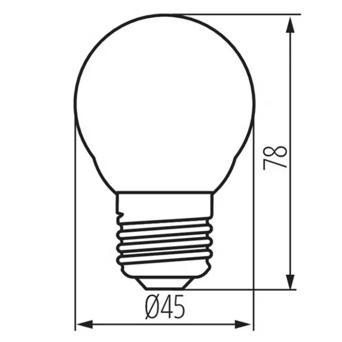 Žiarovka FILAMENT G45 E27 4.5W WW 29625,3