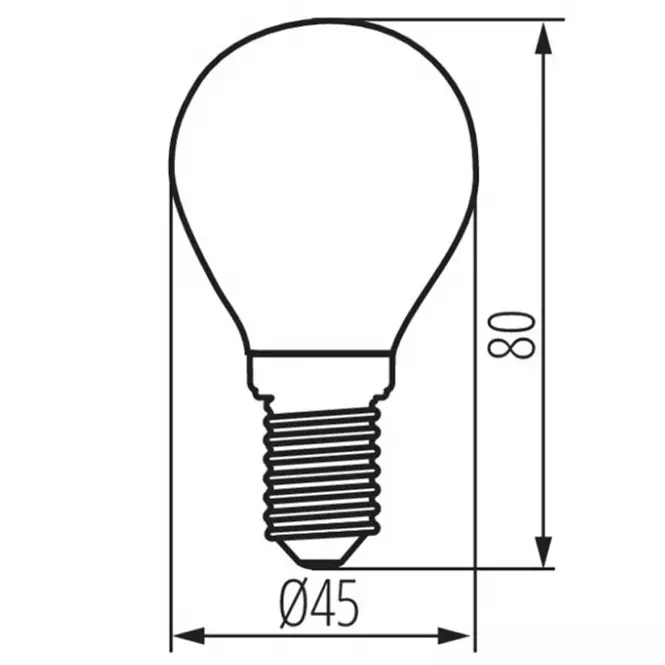 Žiarovka XLED G45 E14 4.5W WW M 29626,3
