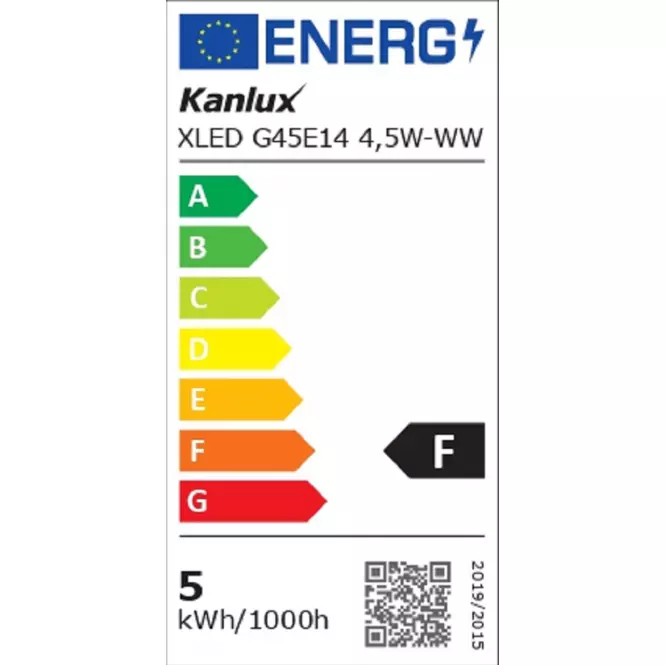 Žiarovka XLED G45 E14 4.5W WW M 29626