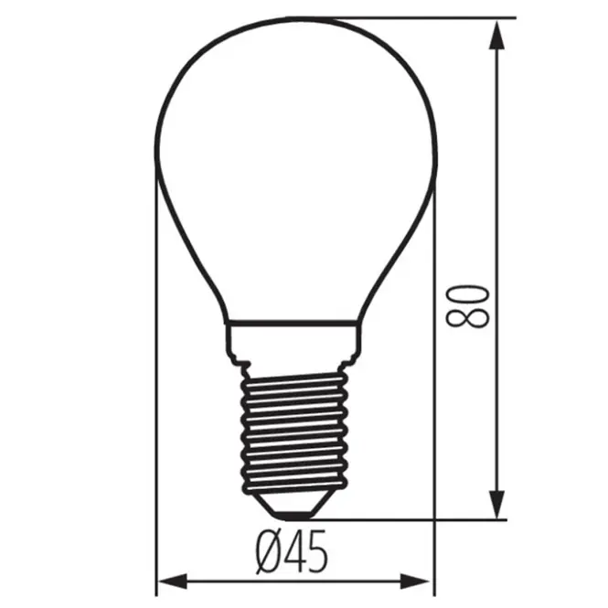 Žiarovka XLED G45 E14 4.5W NW M 29627,3