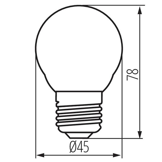 Žiarovka XLED G45 E27 4.5W WW M 29630