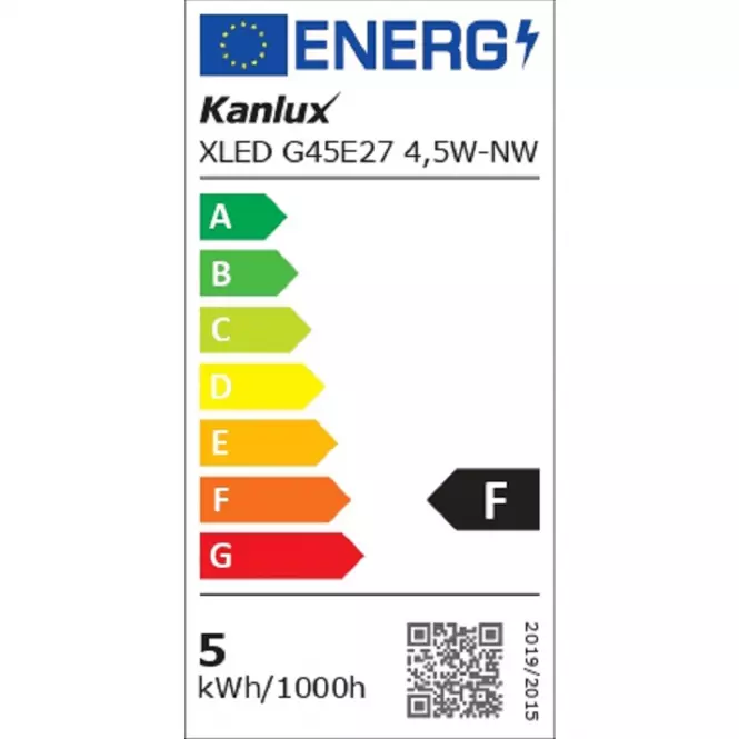 Žiarovka XLED G45 E27 4.5W NW M 29631,4