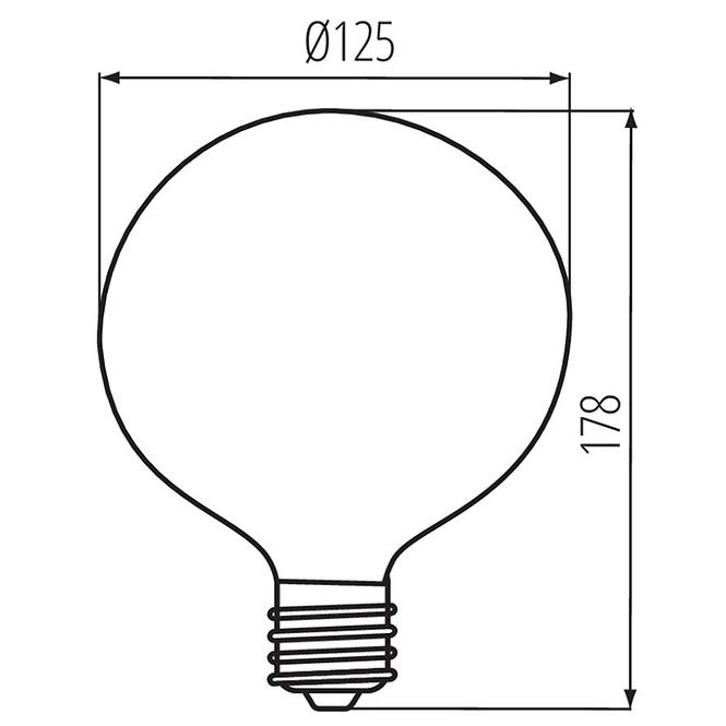 Žiarovka FILAMENT XLED G125 E27 7W WW 29638