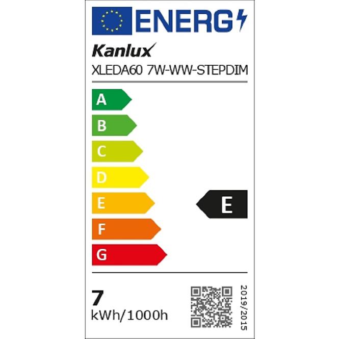 Žiarovka FILAMENT XLED A60 E27 7W WW STEPDIM