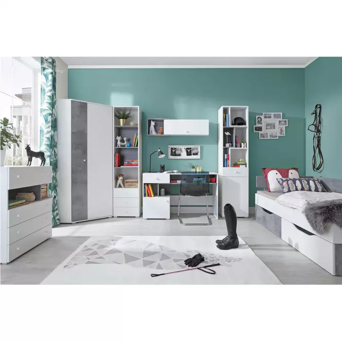 Regál Sigma Si6  biely Lux/betón,2