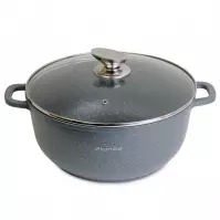 Hrniec granitový 6,5L so sklenenou pokrievkou