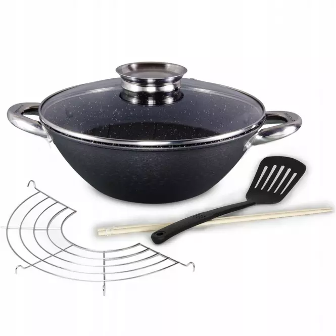 Panvica WOK liatinová 11 cm s pokrievkou