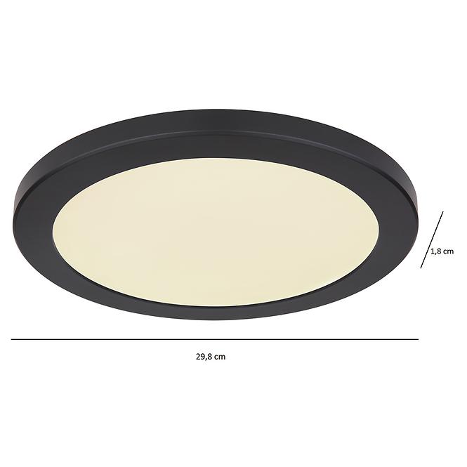 Stropná lampa 12379-24B LED 24W D30 čierna PL1