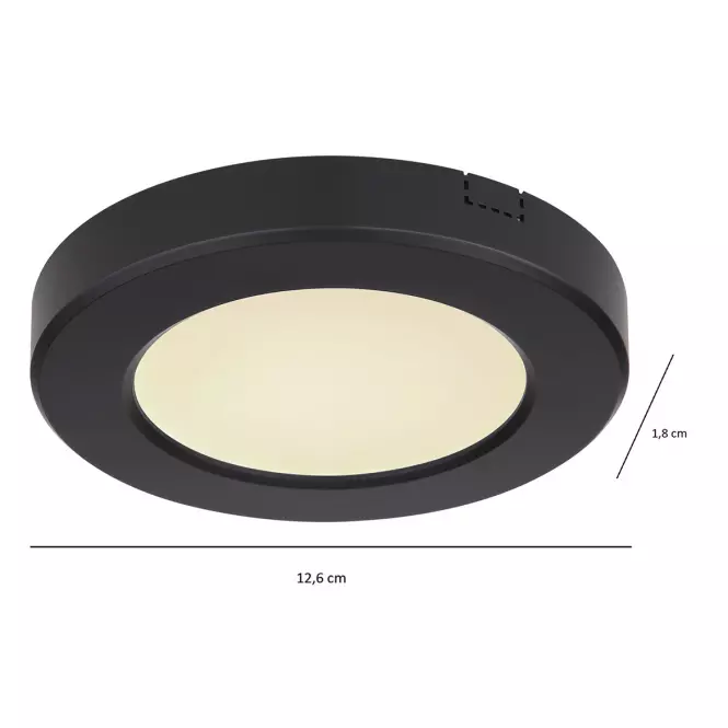 Stropná lampa 12379-6B D12.5 čierna,7