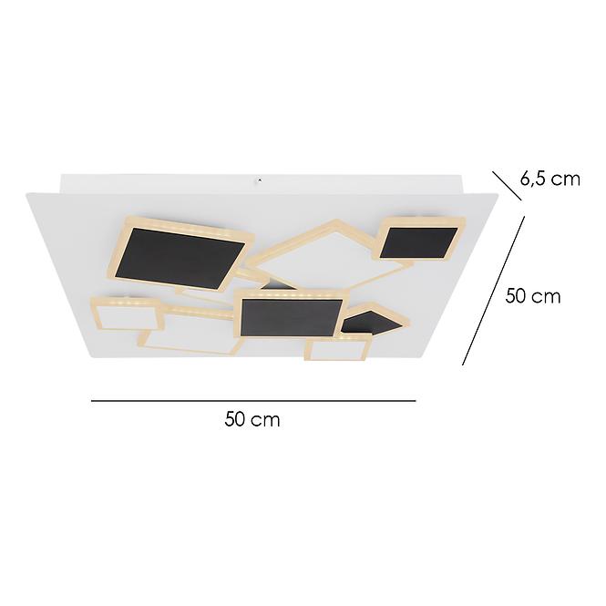 Luster LED 48290-50 CCT 3000-6000K biely/cierny 50X50