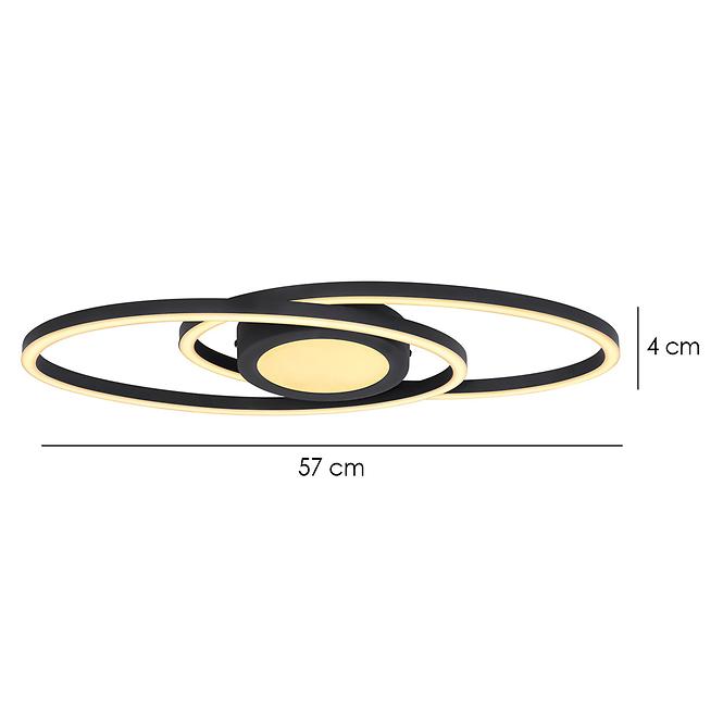 Luster LED 67239-24B 57X23 3000K Čierna