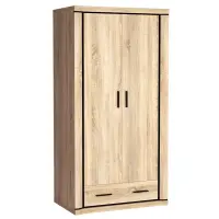 Skriňa Dallad D20 97 cm – sonoma, dvojdverová, zásuvky