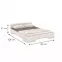 Posteľ drevené  buk Skandica Spectrum Nízka 90x200 Biely,3