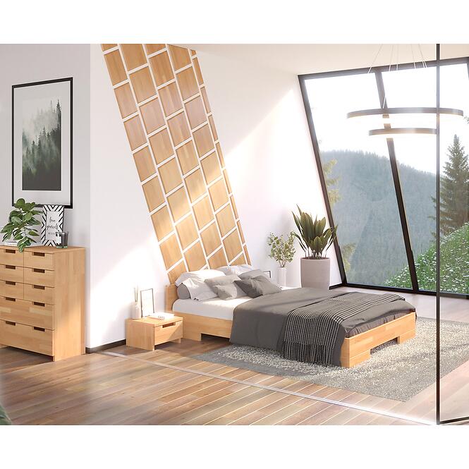 Posteľ drevená  buk Skandica Spectrum nízka 120x200 prírodná