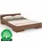Posteľ drevené  buk Skandica Spectrum Nízka 120x200 orech
