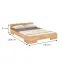 Posteľ drevené  buk Skandica Spectrum Nízka 140x200 prírodná,3