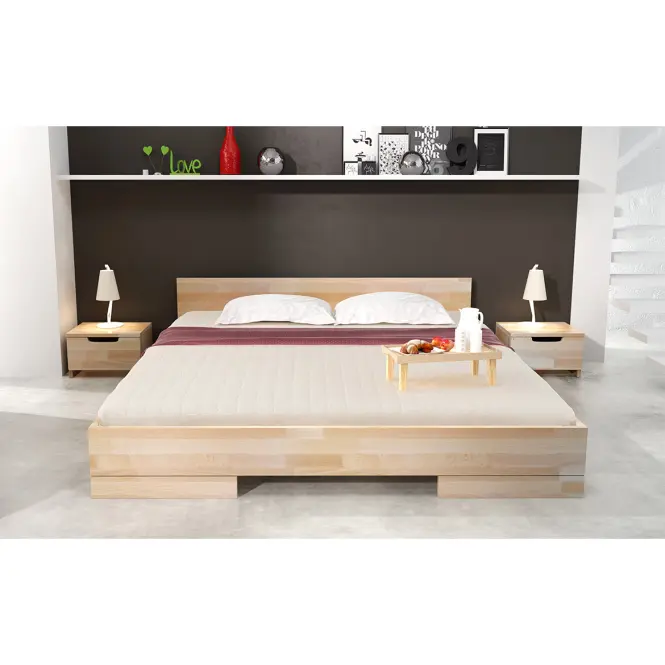 Posteľ drevené  buk Skandica Spectrum Nízka 140x200 prírodná