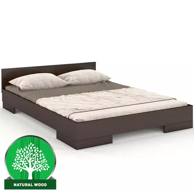 Posteľ drevené  buk Skandica Spectrum Nízka 140x200 Palisander