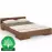 Posteľ drevené  buk Skandica Spectrum Nízka 160x200 orech